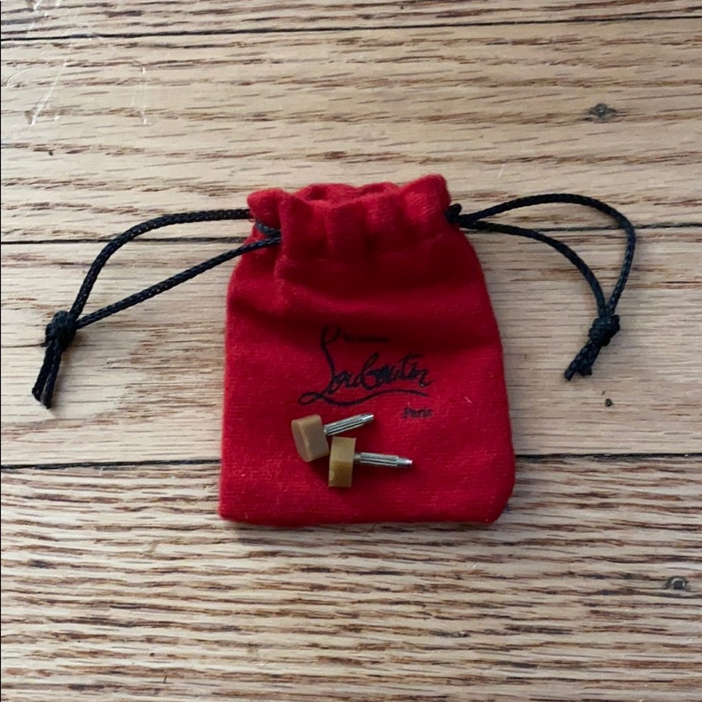 Christian Louboutin camel heel taps
